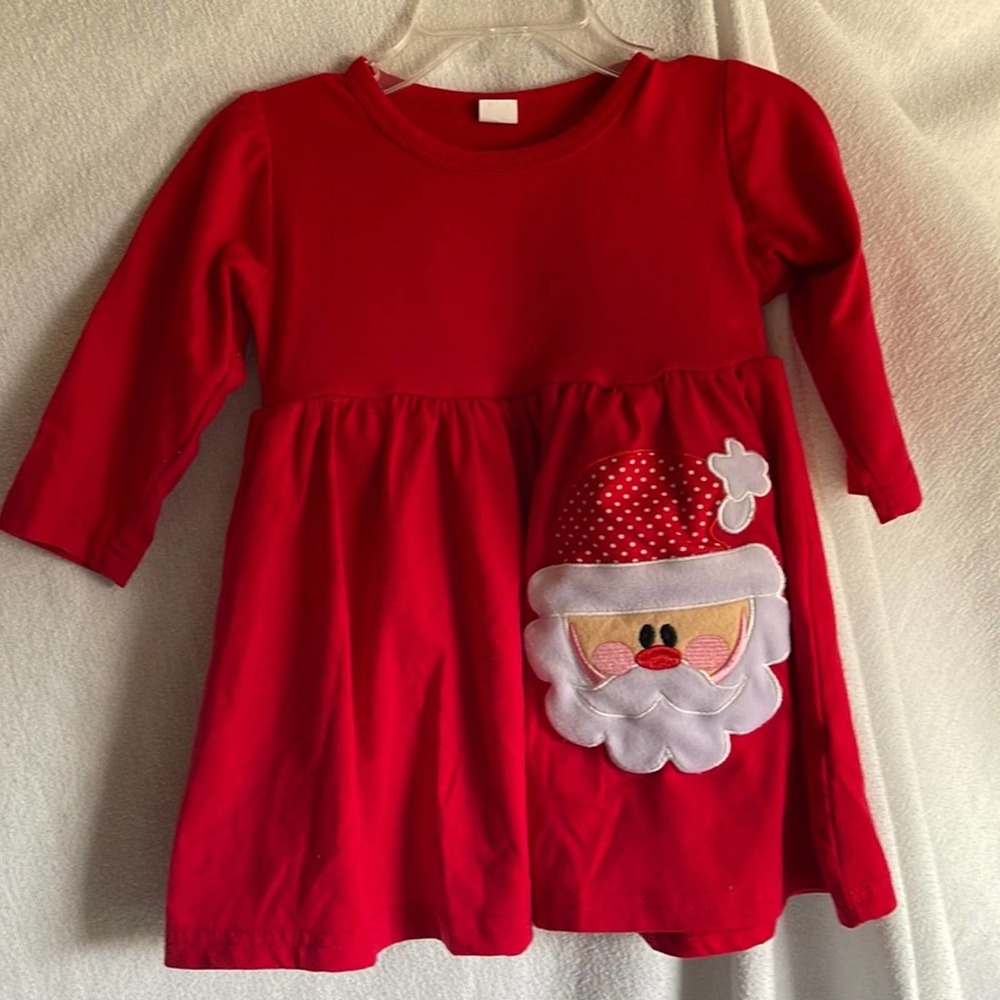 NWOT Toddlers Santa Claus Holiday/Christmas long sleeve Dress.
